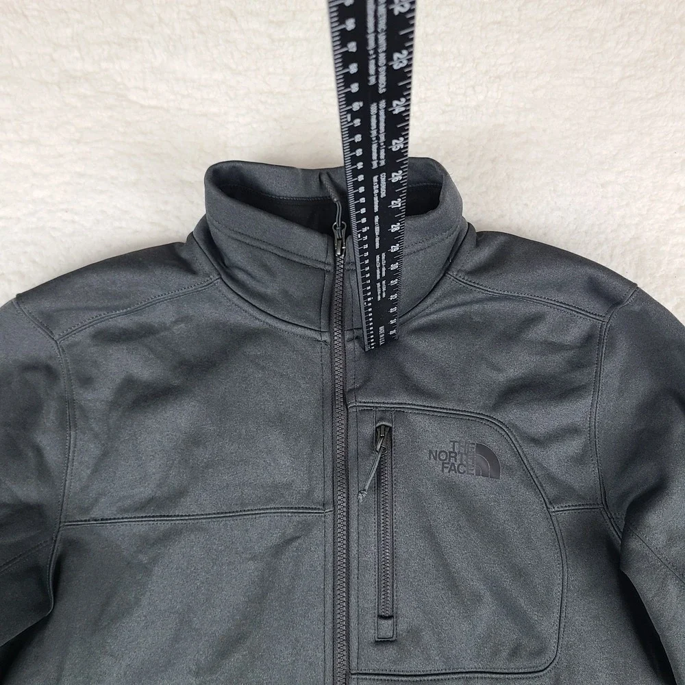 The North Face Jacket Mens Medium Dark Gray Full‎ Zip Zipper Pocket Sweater Coat